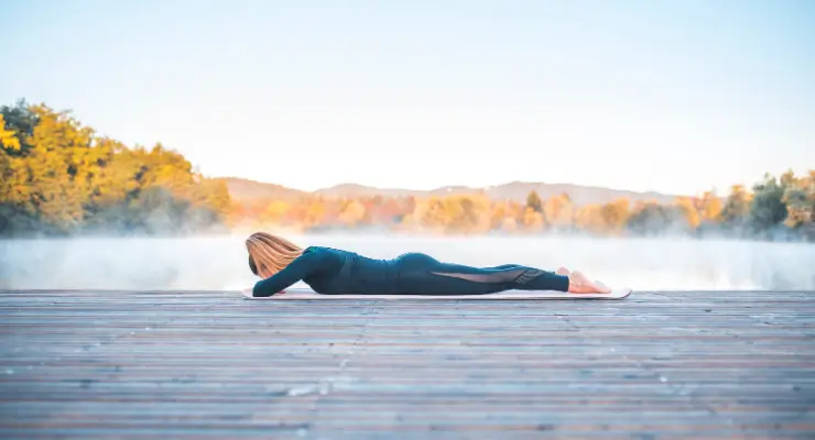makarasana (crocodile pose)