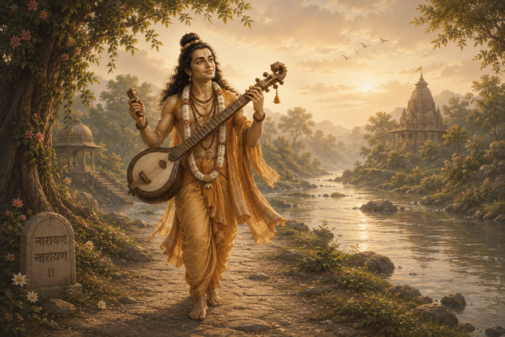 narad muni a devotee who cannot stop walking