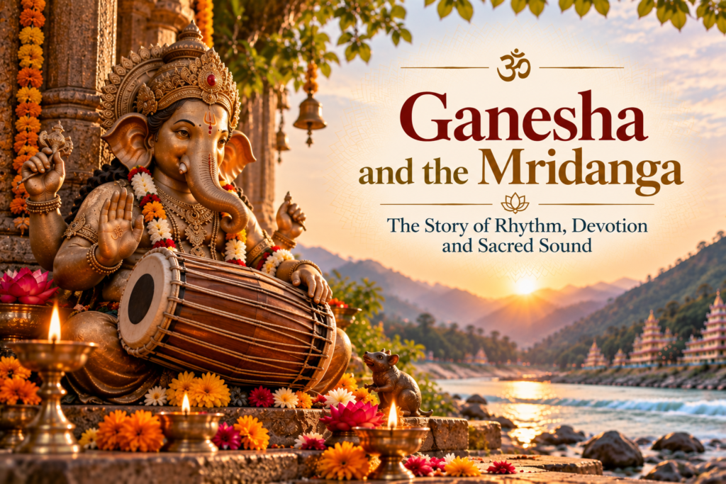 Ganesha and the Mridanga at Sunset